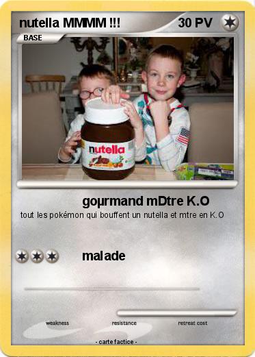 Pokemon nutella MMMM !!!