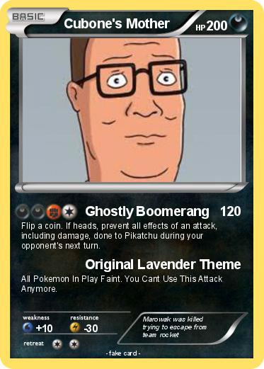 Pokemon Cubone's Mother