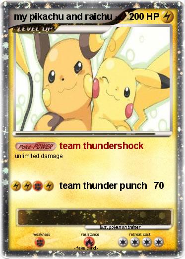 Pokemon my pikachu and raichu