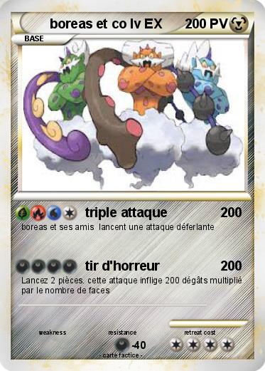 Pokemon boreas et co lv EX