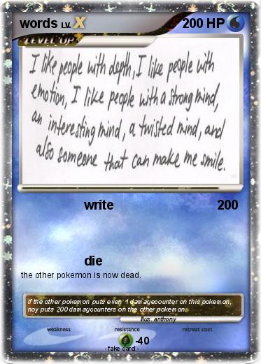 Pokemon words