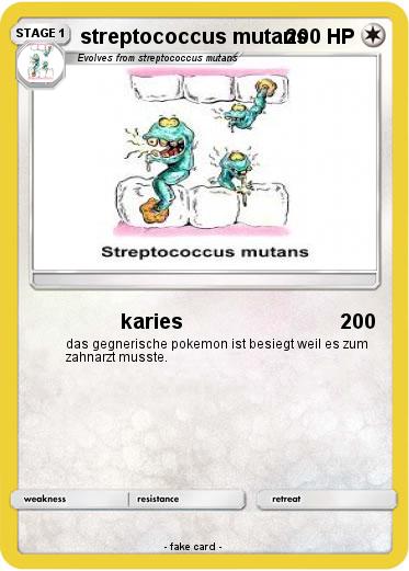Pokemon streptococcus mutans