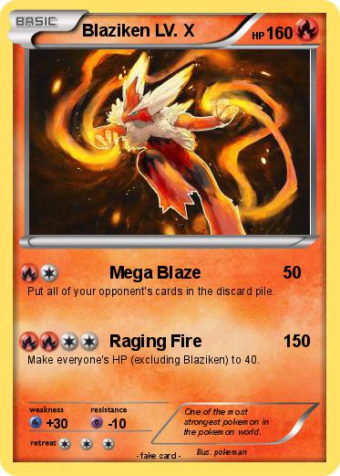 Pokémon Blaziken LV X 20 20 - Mega Blaze - My Pokemon Card