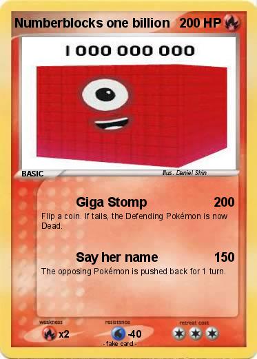 Pokemon Numberblocks one billion