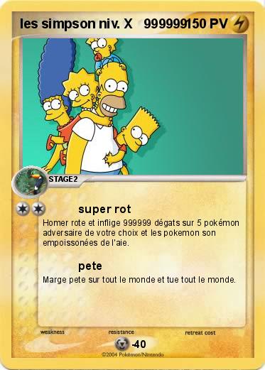 Pokemon les simpson niv. X   999999