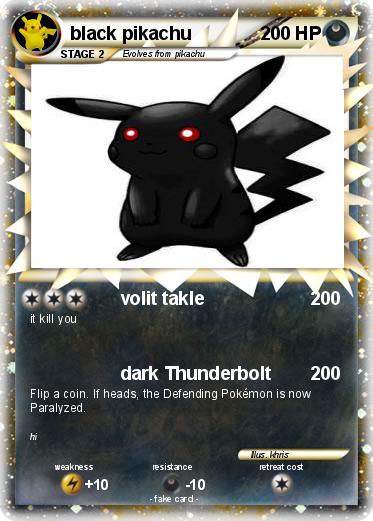 Pokemon black pikachu