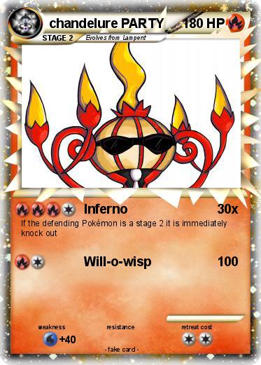 Pokemon chandelure PARTY