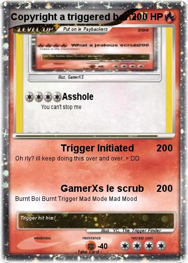 Pokemon Copyright a triggered boi
