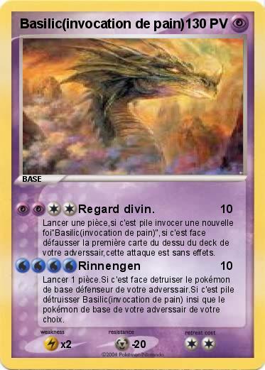 Pokemon Basilic(invocation de pain)