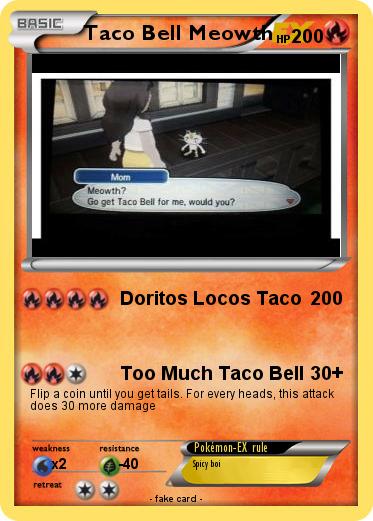 Pokemon Taco Bell Meowth