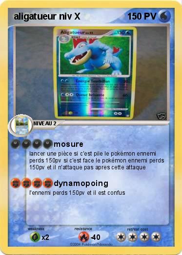 Pokemon aligatueur niv X
