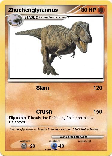 Pokemon Zhuchengtyrannus