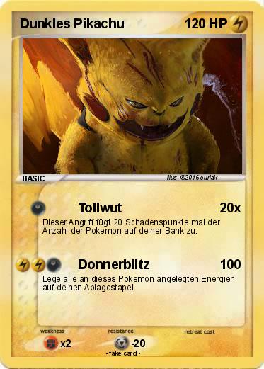 Pokemon Dunkles Pikachu