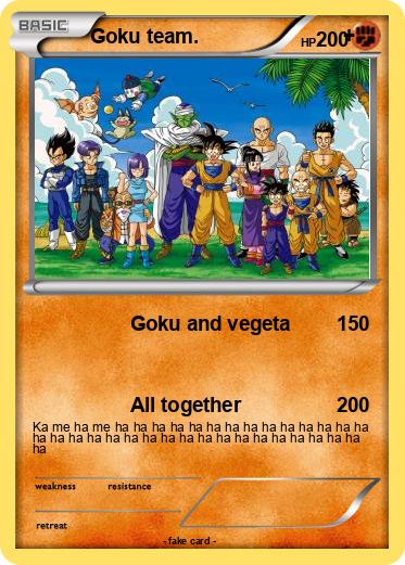 Pokemon Goku team.                          +