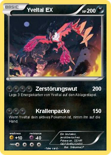 Pokemon Yveltal EX