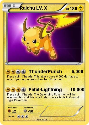Pokemon Raichu LV. X