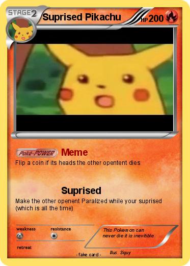 Pokemon Suprised Pikachu