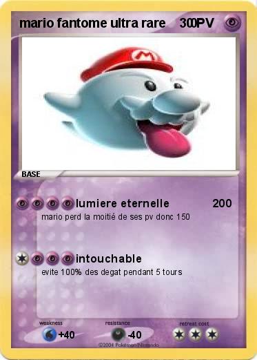 Pokemon mario fantome ultra rare       0