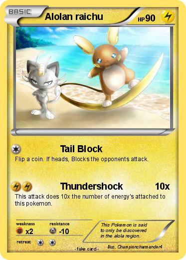 Pokemon Alolan raichu