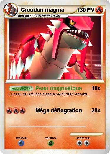 Pokemon Groudon magma