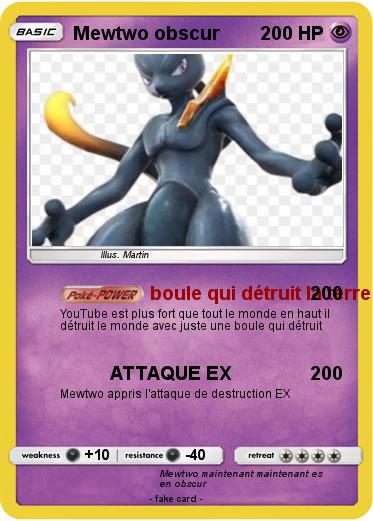 Pokemon Mewtwo obscur