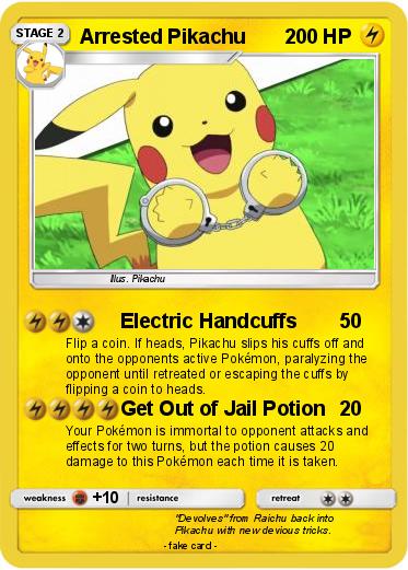 Pokemon Arrested Pikachu