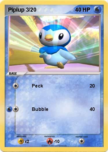 Pokemon Piplup 3/20
