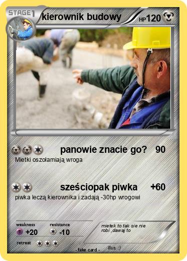 Pokemon kierownik budowy