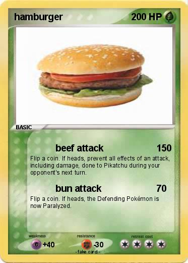 Pokemon hamburger