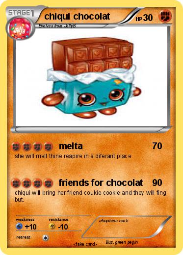 Pokemon chiqui chocolat