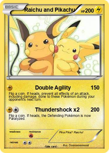Pokemon Raichu and Pikachu