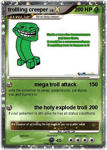 Pokemon trollling creeper