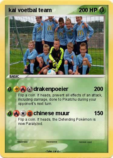 Pokemon kai voetbal team