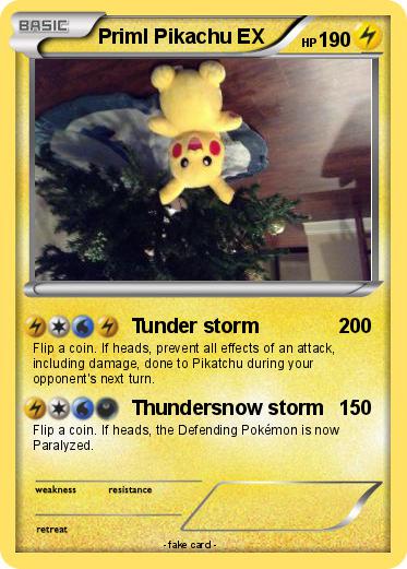 Pokemon Priml Pikachu EX