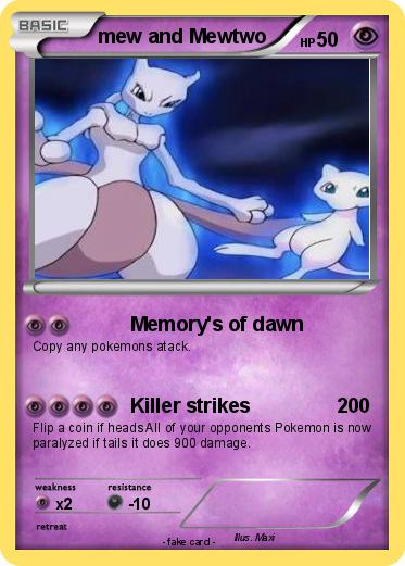 Pokemon mew and Mewtwo