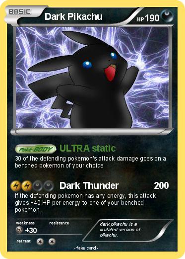 Pokemon Dark Pikachu