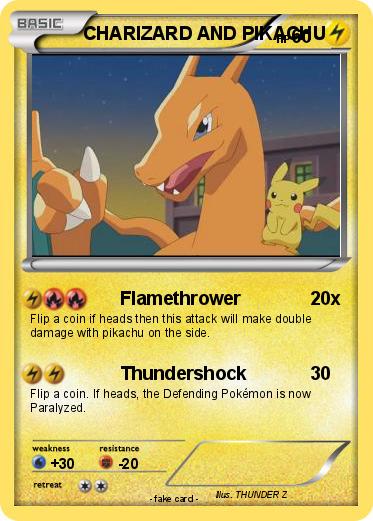 Pokemon CHARIZARD AND PIKACHU