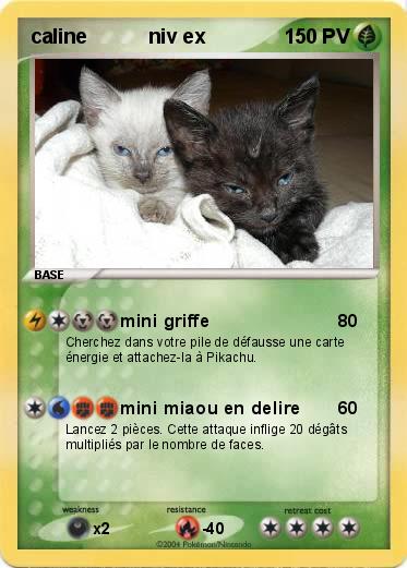 Pokemon caline           niv ex