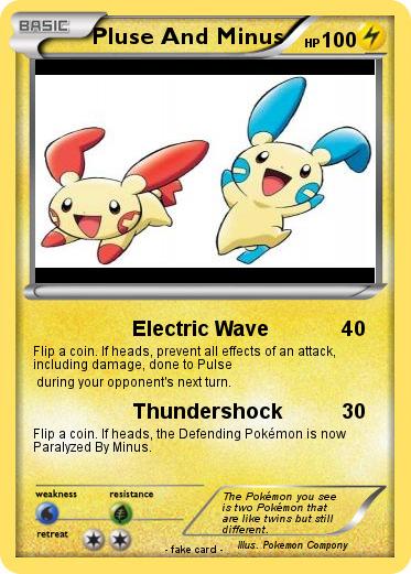 Pokemon Pluse And Minus
