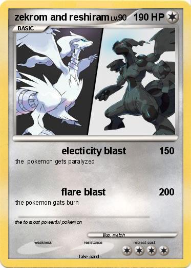 Pokemon zekrom and reshiram