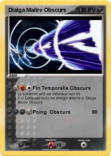 Pokemon Dialga Maitre Obscurs