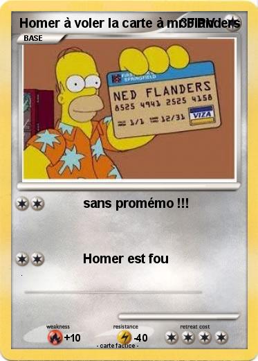 Pokemon Homer à voler la carte à mr Flanders