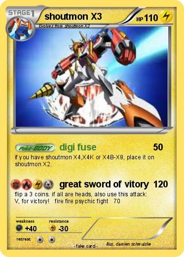 Pokemon shoutmon X3