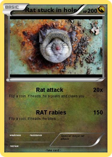 Pokemon Rat stuck in hole