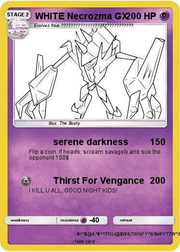 Pokemon WHITE Necrozma GX