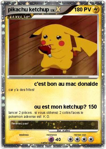 Pokemon pikachu ketchup