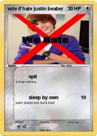 Pokemon vote if hate justin beaber