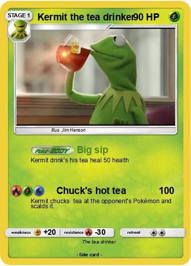 Pokemon Kermit the tea drinker