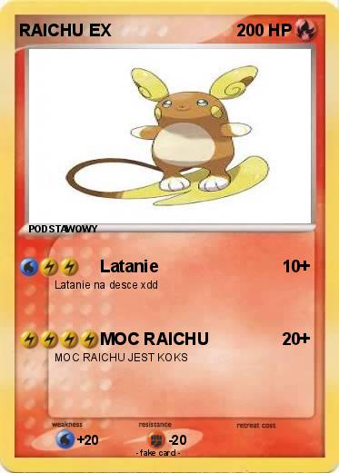 Pokemon RAICHU EX
