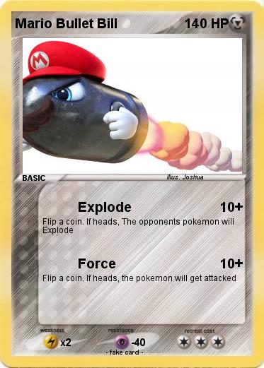 Pokemon Mario Bullet Bill